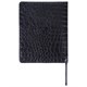 Дневник 1-11 класс 48 л., кожзам (твердая с поролоном), нашивка, BRAUBERG "CROCODILE", черный, 105481 105481