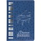 Дневник для музыкальной школы 140х210 мм, 48 л., обложка кожзам твердая, фольга, BRAUBERG, справочный материал, темно-синий, 105500 105500
