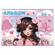 Альбом для рисования А4 24 л., скоба, обложка картон, HATBER, 205х290 мм, "Девочка-кошка", 085145, 24А4В 107391