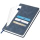 Ежедневник недатированный А5 138х213 мм, BRAUBERG "Slot", под кожу, держатель для ручки, 160 листов, синий, 116607 116607