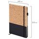 Блокнот в наборе с ручкой А5, 145х213 мм, BRAUBERG "Cork", под кожу, ЭКО обложка, 80 листов, черный, 116865 116865