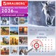 Календарь настенный перекидной 2026 г., BRAUBERG, 12 листов, 28,5х28,5 см, "Благородные лошади", 116932 116932