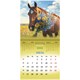 Календарь настенный перекидной 2026 г., BRAUBERG, 12 листов, 21,4х21,4 см, МИНИ, "Благородные лошади", 116947 116947