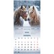 Календарь настенный перекидной 2026 г., BRAUBERG, 12 листов, 21,4х21,4 см, МИНИ, "Благородные лошади", 116947 116947