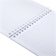 Блокнот А5, 80 л., силиконовый гребень, обложка пластик, клетка, BRAUBERG, серый, 117562 117562