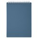 Блокнот МАЛЫЙ ФОРМАТ А6, 60 л., силиконовый гребень, обложка пластик, клетка, BRAUBERG, синий, 117565 117565