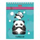 Блокнот МАЛЫЙ ФОРМАТ А6, 60 л., гребень, картон, клетка, HATBER, "Плюшевые панды", 088304, 60Б6В1гр 117652