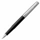 Ручка перьевая PARKER "Jotter Originals Black Chrome CT", корпус черный, детали из нержавеющей стали, синяя, 2096894 144347
