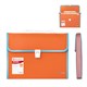 Папка-портфель пластиковая BRAUBERG "JOY", А4 (330х245х35 мм), 13 отделений, с окантовкой, оранжевая, 227975 227975