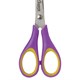 Ножницы ЮНЛАНДИЯ "ВОЗДУШНЫЙ ЗМЕЙ", 125 мм, для правши, резиновые вставки, фиолетово-желтые, европодвес, 236856 236856
