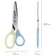 Ножницы ЮНЛАНДИЯ, 135 мм, с футляром для лезвий, мятно-голубые, блистер, 237110 237110