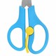 Ножницы ЮНЛАНДИЯ, 130 мм, с усилителем и линейкой, эргономичные ручки, голубые, 238344 238344