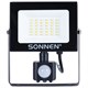 Прожектор светодиодный с датчиком движения 30 Вт, 6500 К, 2400 Лм, 30 м2, IP65, 161х146х51 мм, черный, SONNEN, 238417 238417