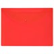 Папка-конверт с кнопкой прозрачная МАЛОГО ФОРМАТА, А5, BRAUBERG "UNIVERSAL", красная, 0,15 мм, 273068 273068