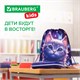Мешок для обуви BRAUBERG KIDS, с петлей, 42х34 см, "Curious cat", 273434 273434