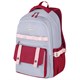 Рюкзак HEIKKI GOODLY (ХЕЙКИ) универсальный, 2 отделения, отделение для ноутбука, серый/красный, 46x33x18 см, 273869 273869