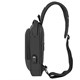 Рюкзак однолямочный HEIKKI FEATURE (ХЕЙКИ), кодовый замок, USB-порт, черный, 32x16x6 см, 273900 273900