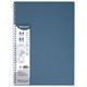 Тетрадь обложка пластик, А4 80 л., гребень мягкий (силиконовый), клетка, BRAUBERG, синий, 405356 405356