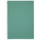 Тетрадь обложка пластик, А5 80 л., гребень мягкий (силиконовый), клетка, BRAUBERG, зеленая, 405359 405359