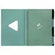 Тетрадь обложка пластик, А5 80 л., гребень, 4 разделителя, клетка, BRAUBERG, зеленый, 405367 405367