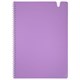 Тетрадь обложка пластик, А4 80 л., гребень мягкий, вырубка для ручки, клетка, BRAUBERG, сиреневый, 405374 405374