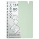 Тетрадь обложка пластик, А5 80 л., гребень мягкий, вырубка для ручки, клетка, BRAUBERG, светло-зеленый, 405378 405378