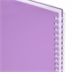 Тетрадь обложка пластик, А5 80 л., гребень мягкий, вырубка для ручки, клетка, BRAUBERG, сиреневый, 405379 405379