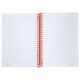 Тетрадь обложка пластик, А5 80 л., спираль пластик, резинка, клетка, BRAUBERG, черный/оранжевый, 405386 405386