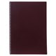 Тетрадь обложка пластик, А4, 80 л., гребень, клетка, HATBER, "VELVET" Бордо, 081564, 80Т4В1гр_01606 405495
