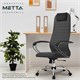 Кресло офисное МЕТТА "SU-B-10" хром, ткань-сетка, сиденье и спинка мягкие, темно-серое 532438