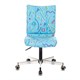 Кресло CH-330M, без подлокотников, пятилучие серебристое, ткань, голубое с рисунком, 1624532 532653
