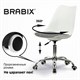 Кресло стул BRABIX "Eames MG-310 CH", хром, пластик белый, ткань серая, 532924 532924