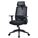 Кресло BRABIX PREMIUM "Agent ER-404", поясничная поддержка, регулируемый подголовник, ткань/сетка, черное, 532970 532970