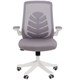 Кресло Chairman CH 565, откидные подлокотники, синхромеханизм, пластик белый, сетка/ткань, серое, 7146049 533042
