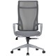 Кресло офисное CHAIRMAN CH 577, эргономичная спинка, серый пластик, сетка/ткань, серое, 7146057 533045
