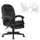 Кресло офисное CH-868N-BF, синхромеханизм, подставка для ног, экокожа, черное, 2018358 533181