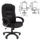 Кресло офисное Chairman CH 600, велюр, черное, 7158676 533228