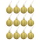 Шары ёлочные 12 шт., 4 см, "Solid Color", пластик, ЗОЛОТИСТЫЕ, глянец, ЗОЛОТАЯ СКАЗКА, 591124 591124