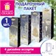 Пакет подарочный под бутылку (1 штука) новогодний 12x9x36 см, "Bottle", ассорти, ЗОЛОТАЯ СКАЗКА, 592134 592134