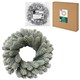 Венок новогодний заснеженный, диаметр 40 см "Снежная зима", литой ПЭТ, ЗОЛОТАЯ СКАЗКА, 592519 592519