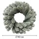 Венок новогодний заснеженный, диаметр 40 см "Снежная зима", литой ПЭТ, ЗОЛОТАЯ СКАЗКА, 592519 592519