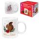Кружка новогодняя 330 мл, "Белочка", 8х9,5 см, каменная керамика, ЗОЛОТАЯ СКАЗКА, 592544 592544