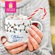 Кружка новогодняя 420 мл, "Гирлянда", 10х9 см, каменная керамика, ЗОЛОТАЯ СКАЗКА, 592546 592546