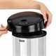 Ведро для мусора СЕНСОРНОЕ 12 л, нержавеющая сталь, черная матовая крышка, питание от 4-х батареек AA (не входят в комплект), LAIMA, 609326 609326