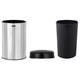 Ведро для мусора СЕНСОРНОЕ 30 л, нержавеющая сталь, черная матовая крышка, питание от 4-х батареек AA (не входят в комплект), LAIMA, 609328 609328