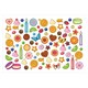 Наклейки бумажные с игровым полем НАБОР 2 листа, 184 наклейки, "Сладкое настроение", HATBER, 2Н5н 666386