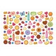 Наклейки бумажные с игровым полем НАБОР 2 листа, 184 наклейки, "Сладкое настроение", HATBER, 2Н5н 666386
