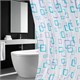 Шторка для ванной ПОЛИЭСТЕР, 180х180 см, кольца в комплекте, ФИГУРЫ, PRIMILA (ПРИМИЛА), 700081 700081