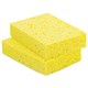 Губки для посуды 95х65х20 мм, ЦЕЛЛЮЛОЗНЫЕ, КОМПЛЕКТ 2 штуки, желтые, LAIMA, 700255 700255