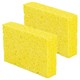 Губки для посуды 95х65х20 мм, ЦЕЛЛЮЛОЗНЫЕ, КОМПЛЕКТ 2 штуки, желтые, LAIMA, 700255 700255